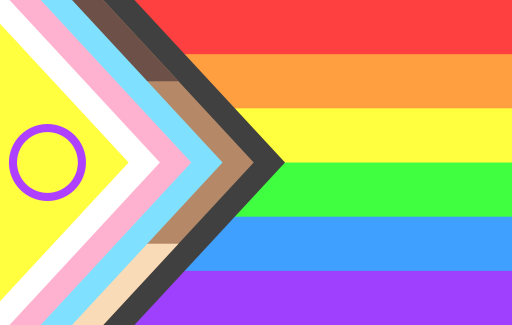 Progress Pride flag, representing LGBTQIA+ community
